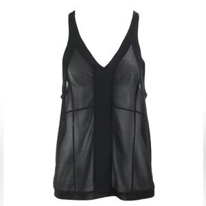 ALO Yoga Black Sheer Tank Top